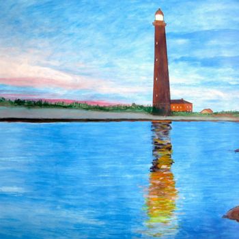 Peinture intitulée "Il faro" par Pieropaintingart, Œuvre d'art originale, Huile