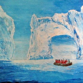 Pintura titulada "trip to Antarctica…" por Pieropaintingart, Obra de arte original, Acrílico