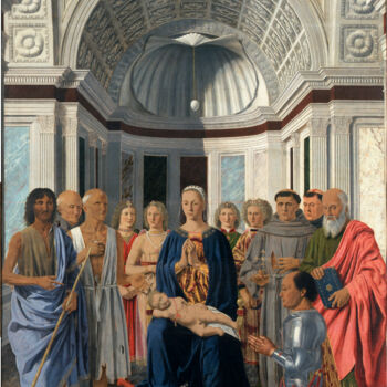 Pintura intitulada "La Vierge et l'Enfa…" por Piero Della Francesca, Obras de arte originais, Óleo