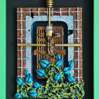 "polimaterico su leg…" başlıklı Tablo Piero Racchi tarafından, Orijinal sanat, Petrol