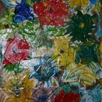 Pintura intitulada "fiori di campo" por Piero La Rosa, Obras de arte originais, Óleo