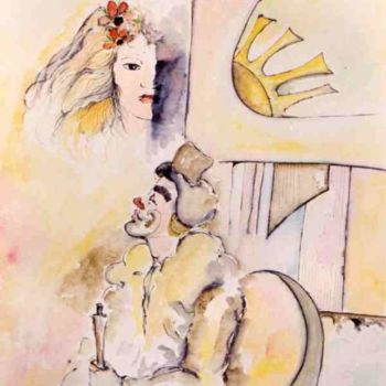 Pittura intitolato "il sognatore" da Piero La Rosa, Opera d'arte originale