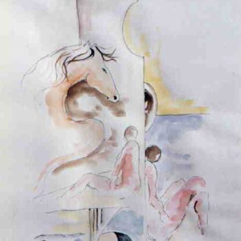 Pittura intitolato "composizione" da Piero La Rosa, Opera d'arte originale, Olio