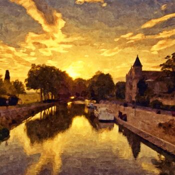 Painting titled "Ne personne, Canal…" by Pierre, Original Artwork