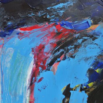 Ζωγραφική με τίτλο "Spleen bleu" από Pierre-Alain Mathieu, Αυθεντικά έργα τέχνης, Ακρυλικό