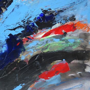 Painting titled "Symphonie bleue spe…" by Pierre-Alain Mathieu, Original Artwork, Acrylic