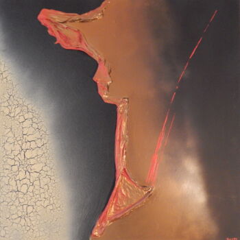 Pintura intitulada "Eruption" por Pierre-Alain Troyon, Obras de arte originais, Acrílico