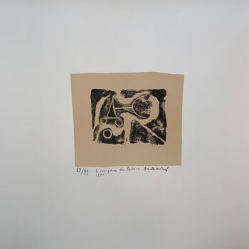 Estampas & grabados titulada "Le Complexe Du Sphi…" por Pierre Alechinsky, Obra de arte original, Litografía
