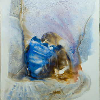 Malerei mit dem Titel "Tristesse" von Pierre Alix, Original-Kunstwerk, Aquarell
