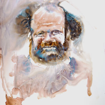 Peinture intitulée "homme de la rue 14" par Pierre Alix, Œuvre d'art originale, Aquarelle