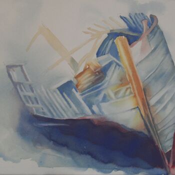 Peinture intitulée "bateau" par Pierre Alix, Œuvre d'art originale