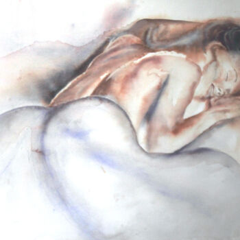 绘画 标题为“Nu couché” 由Pierre Alix, 原创艺术品, 油