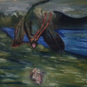 Peinture intitulée "Course" par Pierre Ann Dargent, Œuvre d'art originale, Huile