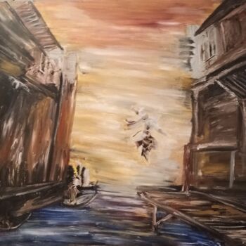 Painting titled "Parcours" by Pierre Ann Dargent, Original Artwork, Oil