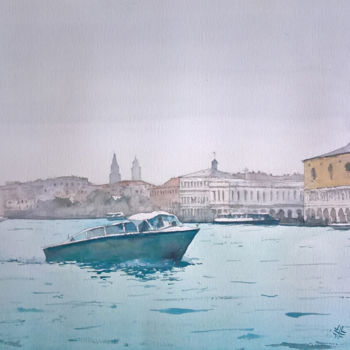 绘画 标题为“Venise-en-hiver” 由Pierre Gueroult, 原创艺术品, 水彩