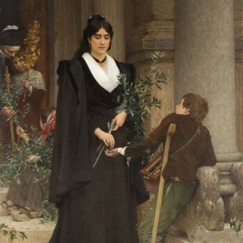 Pittura intitolato "Mireille faisant l'…" da Pierre Auguste Cot, Opera d'arte originale, Olio