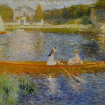 Malerei mit dem Titel "La Yole" von Pierre Auguste Renoir, Original-Kunstwerk, Öl
