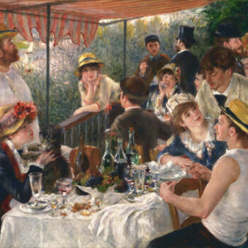 Картина под названием "Lunche on of the Bo…" - Pierre Auguste Renoir, Подлинное произведение искусства, Масло