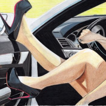 Dessin intitulée "Les jambes de la vi…" par Pierre Bayet, Œuvre d'art originale, Crayon