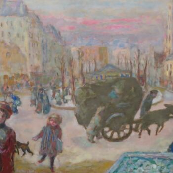 Painting titled "Matinée à Paris" by Pierre Bonnard, Original Artwork, Oil