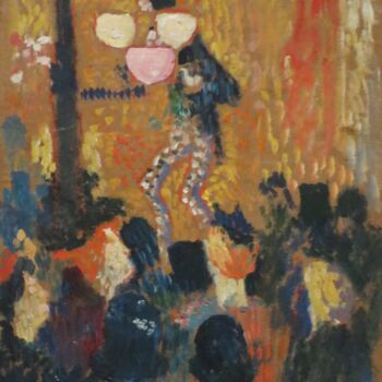 Картина под названием "Spectacle forain" - Pierre Bonnard, Подлинное произведение искусства, Масло