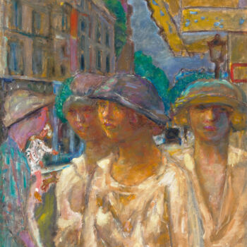 Картина под названием "Jeunes femmes dans…" - Pierre Bonnard, Подлинное произведение искусства, Масло
