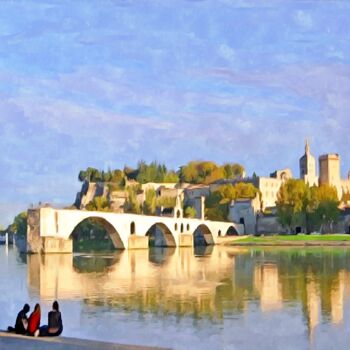 "Pont Saint-Bénezet,…" başlıklı Tablo Pierre Brosse tarafından, Orijinal sanat