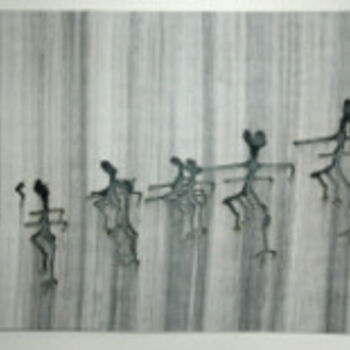 Ζωγραφική με τίτλο "homoncule dansant" από Pierre Carbonel, Αυθεντικά έργα τέχνης