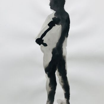Pintura titulada "Nu masculin_#10" por Pierre Charpentier, Obra de arte original, Tinta