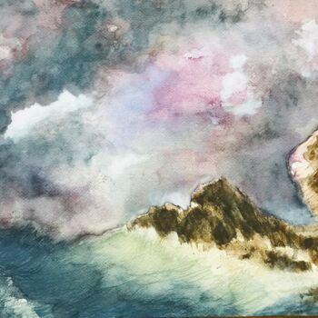 Картина под названием "Marine_#2" - Pierre Charpentier, Подлинное произведение искусства, Акварель