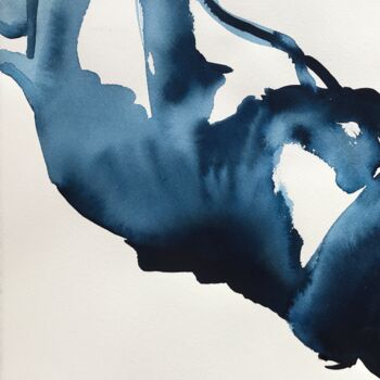 Картина под названием "Nu allongé" - Pierre Charpentier, Подлинное произведение искусства, Чернила