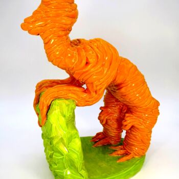 Sculpture intitulée "dino carotte" par Pierre David, Œuvre d'art originale, Céramique