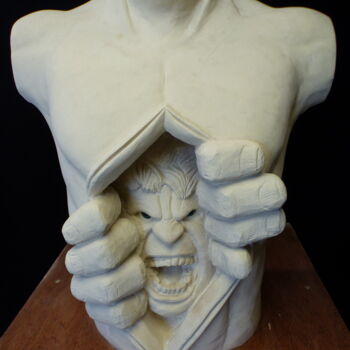 Escultura intitulada "Colère" por Pierre Delinfini, Obras de arte originais, Pedra