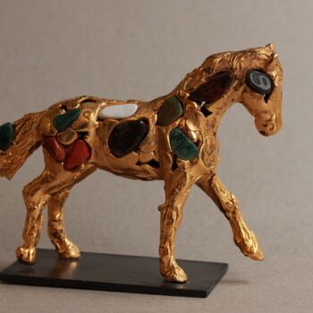 "The precious horse" başlıklı Heykel Pierre Duc tarafından, Orijinal sanat, Bronz