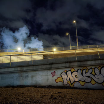 Fotografia zatytułowany „Urban night #9” autorstwa Pierre Duquoc, Oryginalna praca, Fotografia cyfrowa