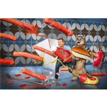 Photography titled "Hot Dog Commando 12…" by Pierre Duquoc, Original Artwork, Manipulated Photography