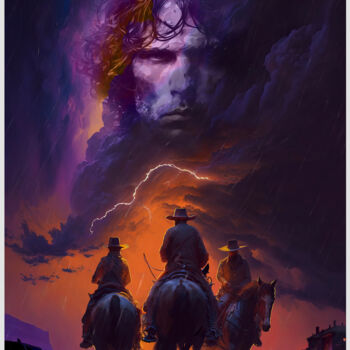 Arte digital titulada "Riders on the storm" por Pierre Duquoc, Obra de arte original, Pintura Digital