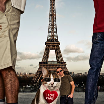 Arte digitale intitolato "I love Paris" da Pierre Duquoc, Opera d'arte originale, Fotomontaggio