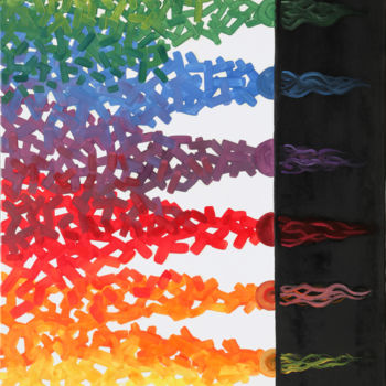 Картина под названием "Geyser" - Pierre Ecrepont, Подлинное произведение искусства, Масло