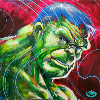 Painting titled "Hulk Red" by Pierre Emile Andre (13), Original Artwork, Acrylic