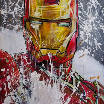 「Ironman」というタイトルの絵画 Pierre Emile Andre (13)によって, オリジナルのアートワーク, アクリル