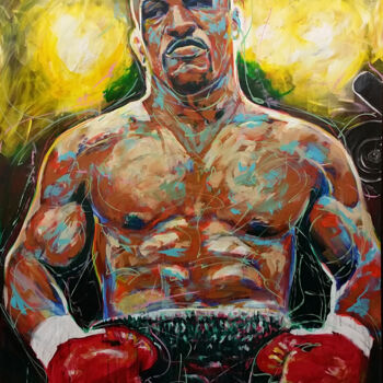 Painting titled "Mike Tyson" by Pierre Emile Andre (13), Original Artwork, Acrylic