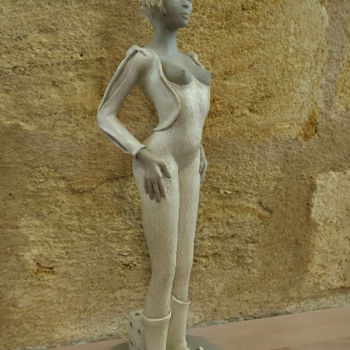 Sculpture titled "Présage" by Pierre Florence, Original Artwork, Terra cotta