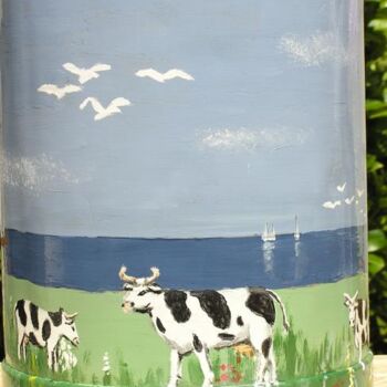 Peinture intitulée "BIDON DE LAIT  vache" par Ferraguti  Pierre-Gilles, Œuvre d'art originale