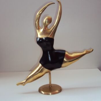Scultura intitolato "danseuse bronze ori…" da Pierre Gimenez, Opera d'arte originale