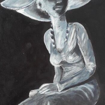 绘画 标题为“statue de femme tro…” 由Pierre Isaac Gozlan, 原创艺术品, 油