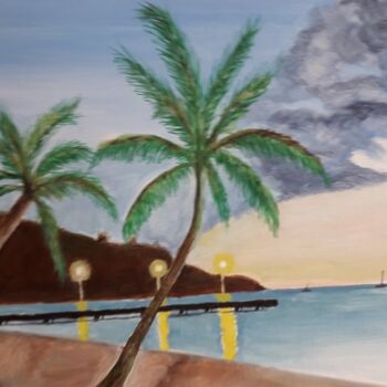 Peinture intitulée "Les Caraïbes" par Pierre Isaac Gozlan, Œuvre d'art originale, Huile