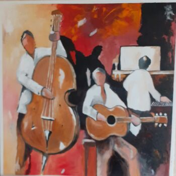 Картина под названием "Musiciens" - Pierre Isaac Gozlan, Подлинное произведение искусства, Масло Установлен на Деревянная ра…