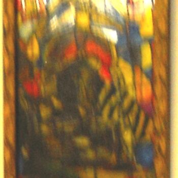 Pittura intitolato "vitrail-rachi.jpg" da Pierre Isaac Gozlan, Opera d'arte originale