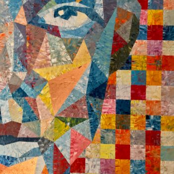 Peinture intitulée "Mosaic face3" par Pierre Joseph, Œuvre d'art originale, Huile